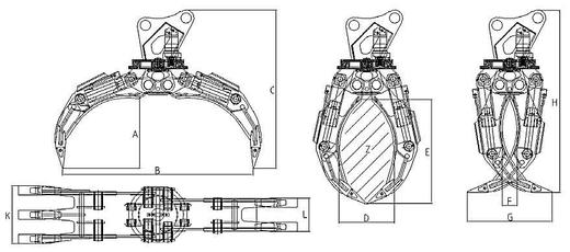Бревнозахват многоцелевой вращающийся